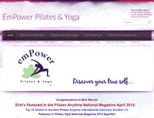 Tablet Screenshot of empowerpilates.net